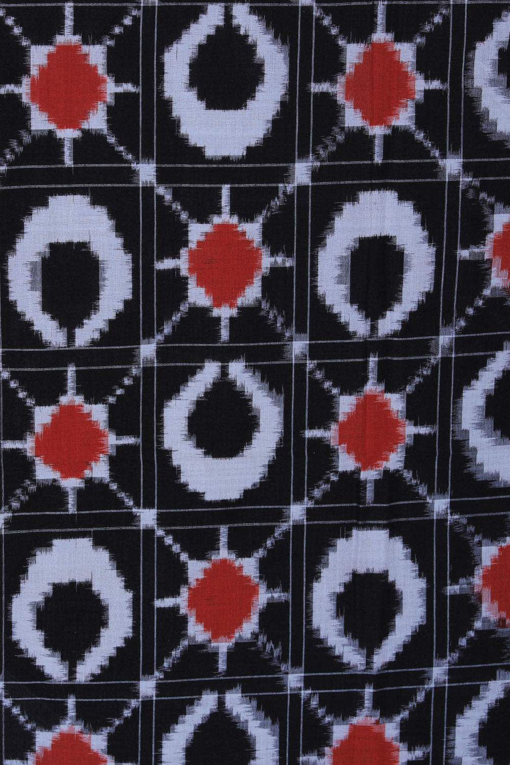 Image of Pochampally Ikat Cotton Black Saree